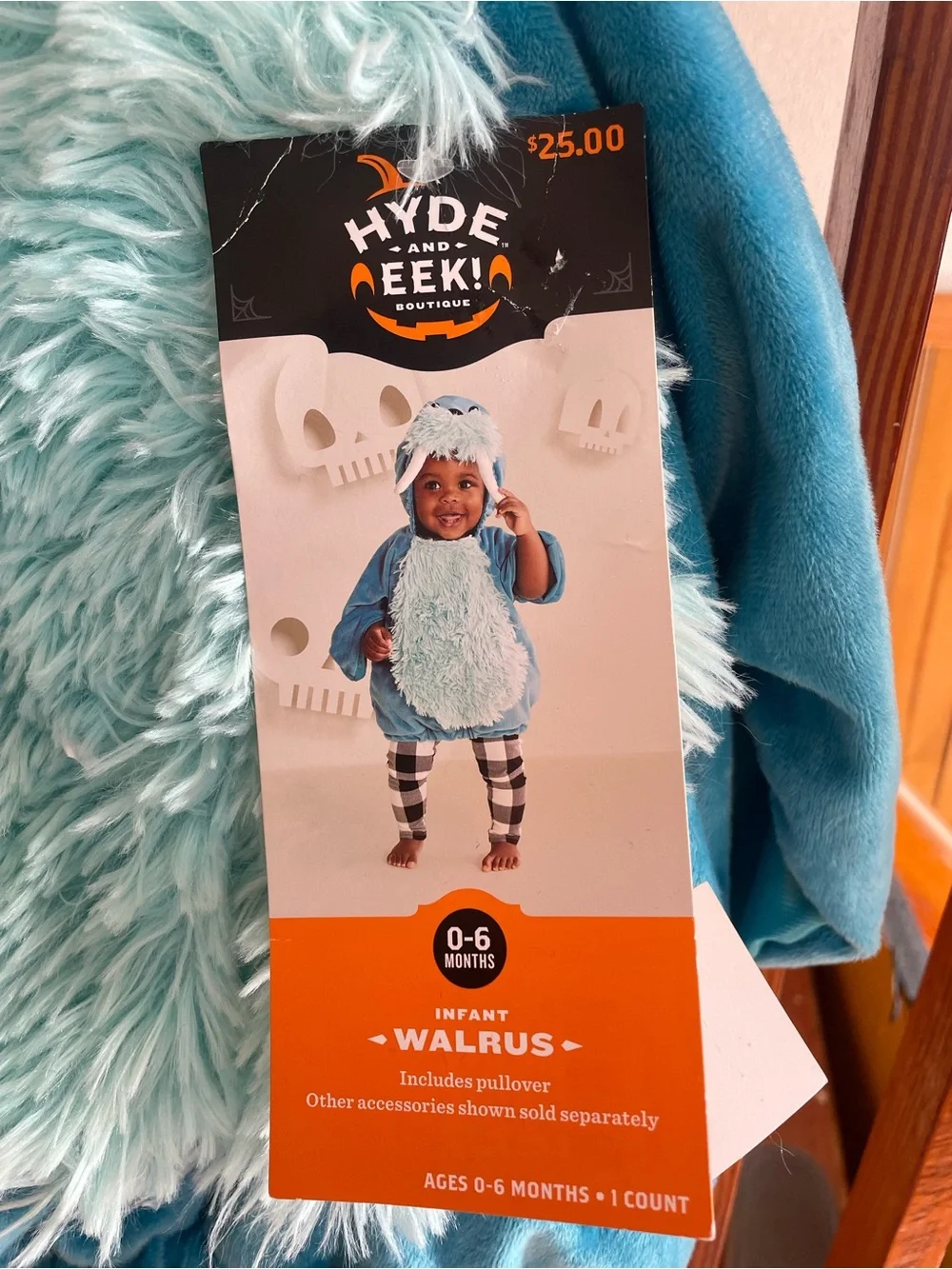 NWT Teal Walrus Plush Costume 0-6 months kids Halloween costume unisex cosplay